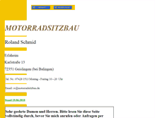 Tablet Screenshot of motorradsitzbau.com